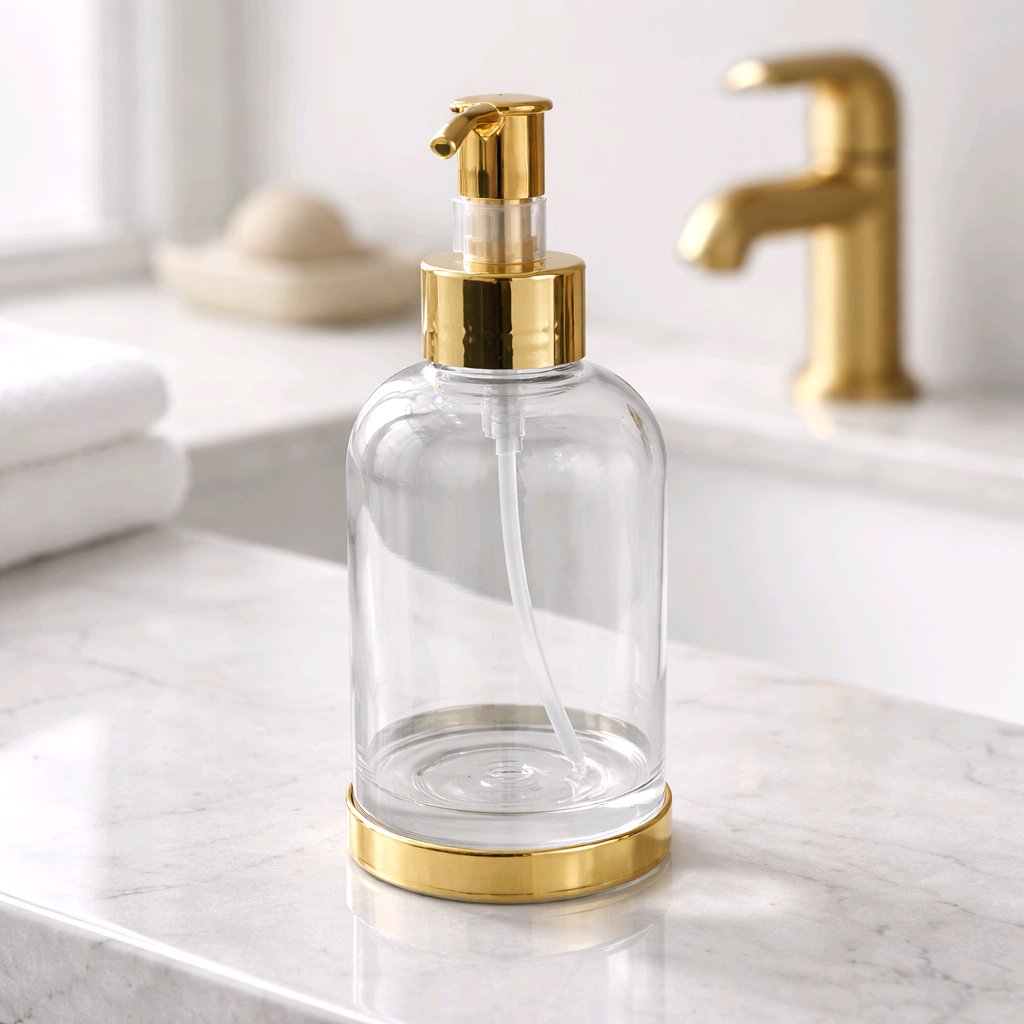 Sabun Qabı / Gold Qapaqlı / Şəffaf