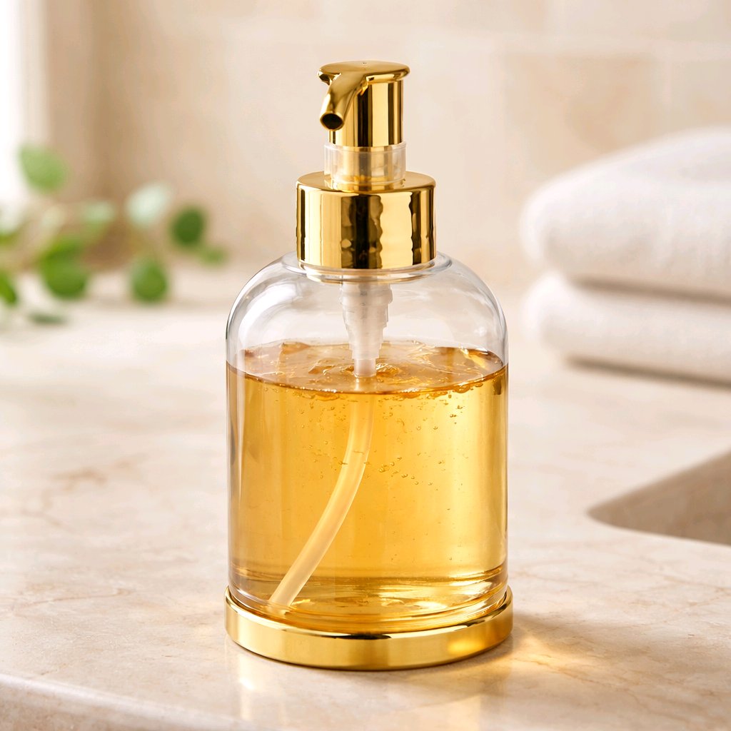 Sabun Qabı / Gold Qapaqlı / Şəffaf