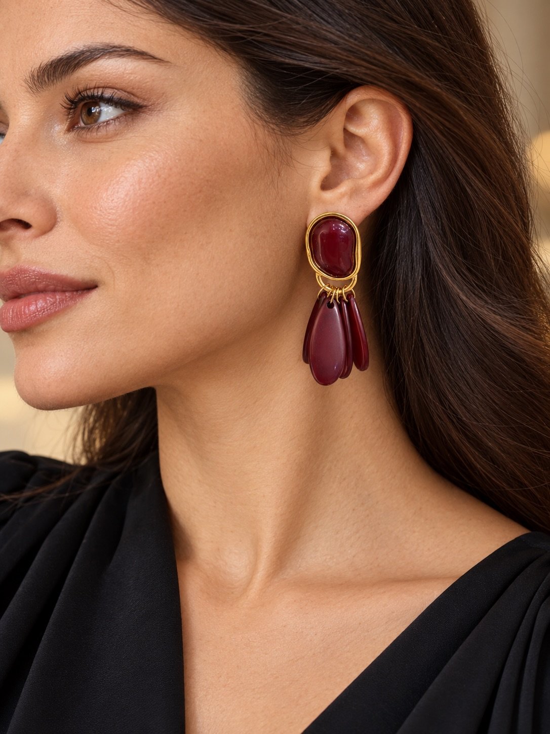 Bordo Rəngli Damla Model Sırqa