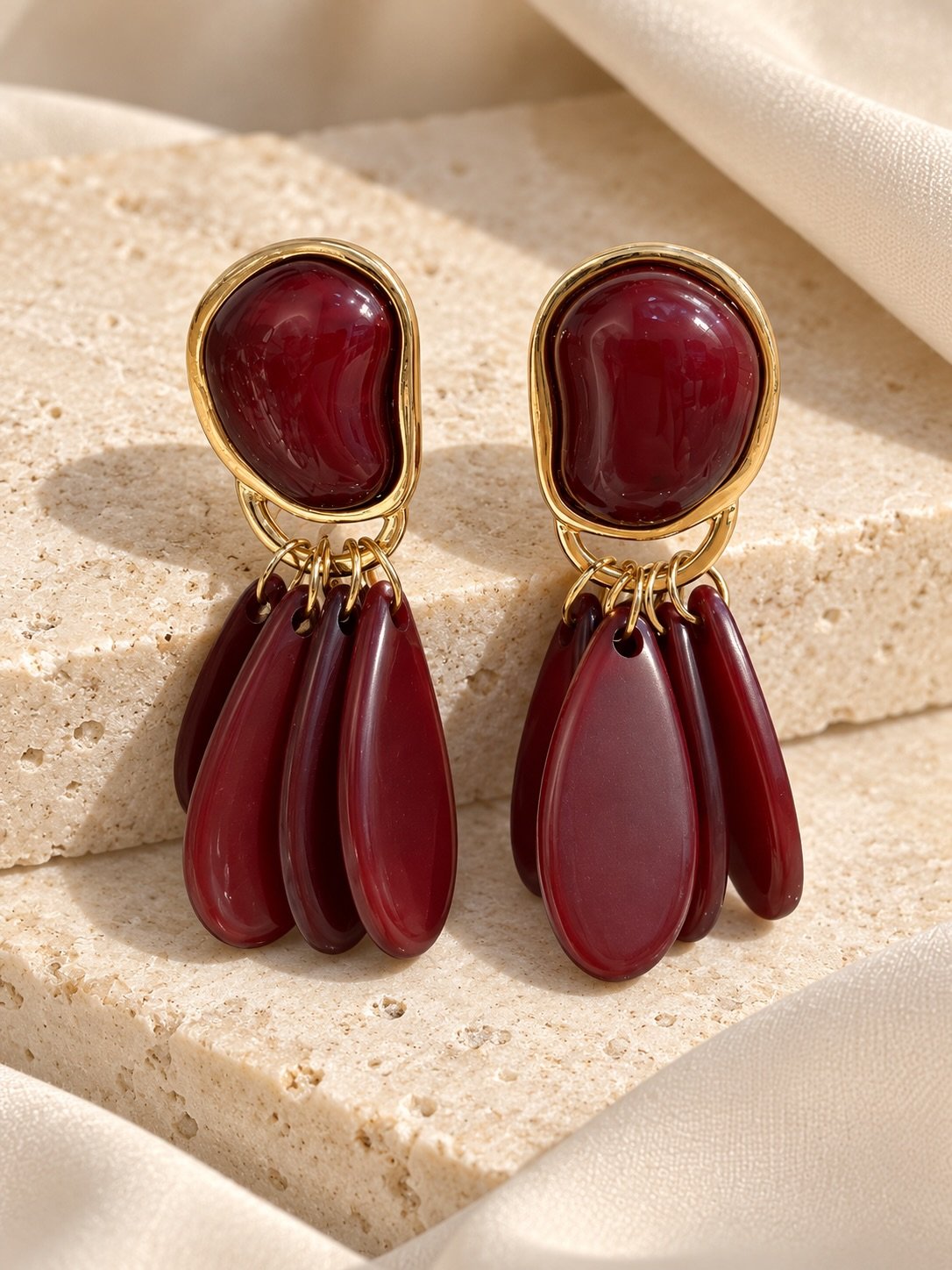 Bordo Rəngli Damla Model Sırqa — 3