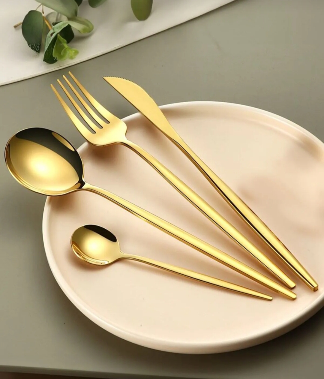 24 Parça Yemək Dəsti / Gold