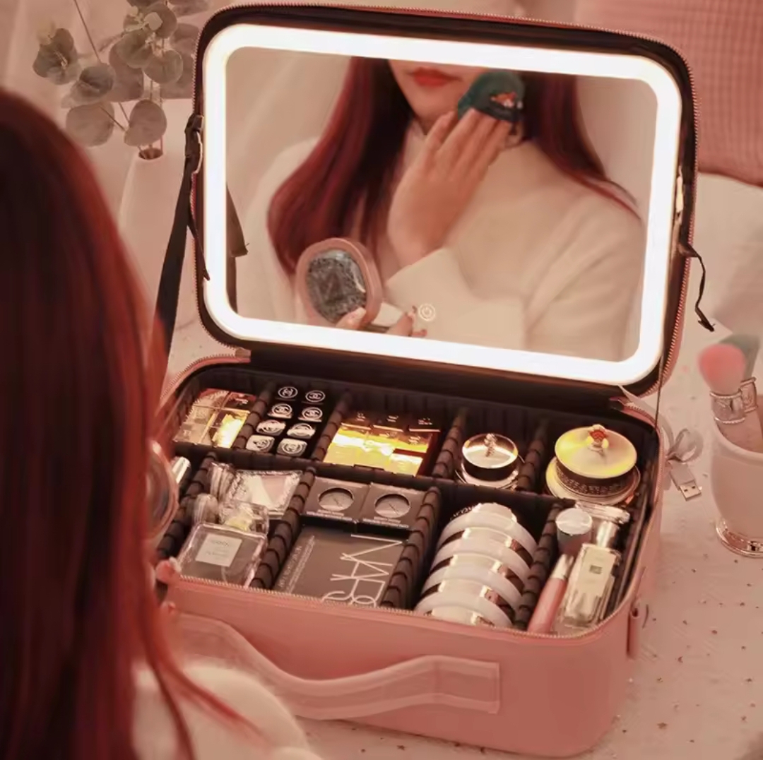 Led İşıqli Make Up Çanta / Orqanayzer